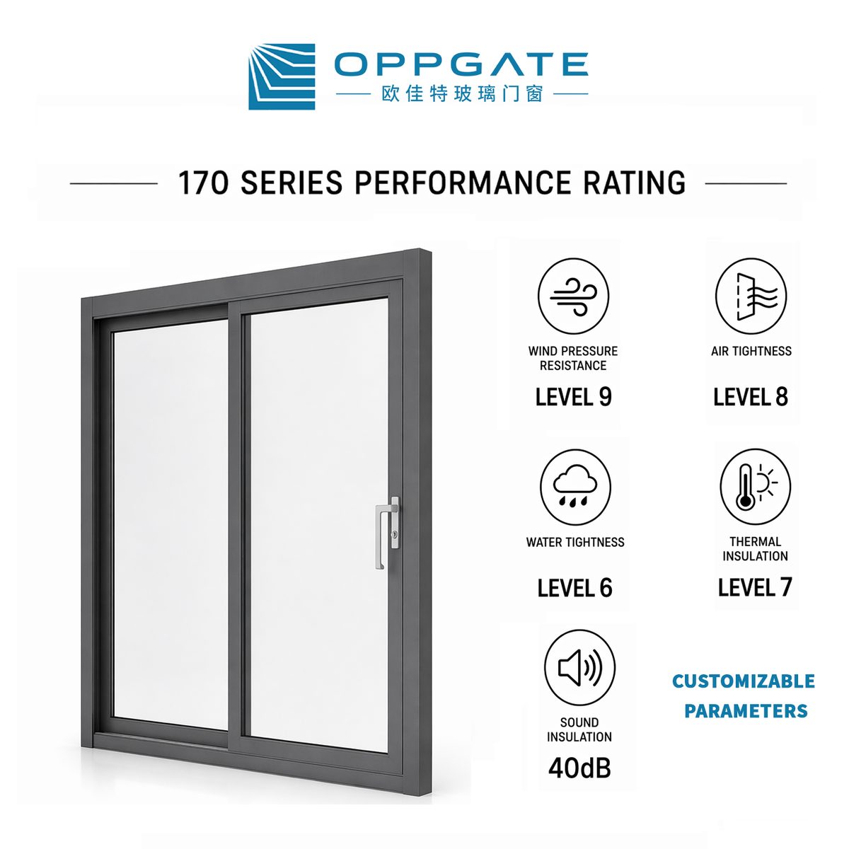 Epdm Sealed Compression Sliding Door - Exterior Perspective View | OPPGATE