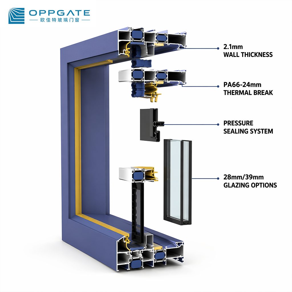 Soundproof Acoustic Sliding Door - Exterior Perspective View | OPPGATE