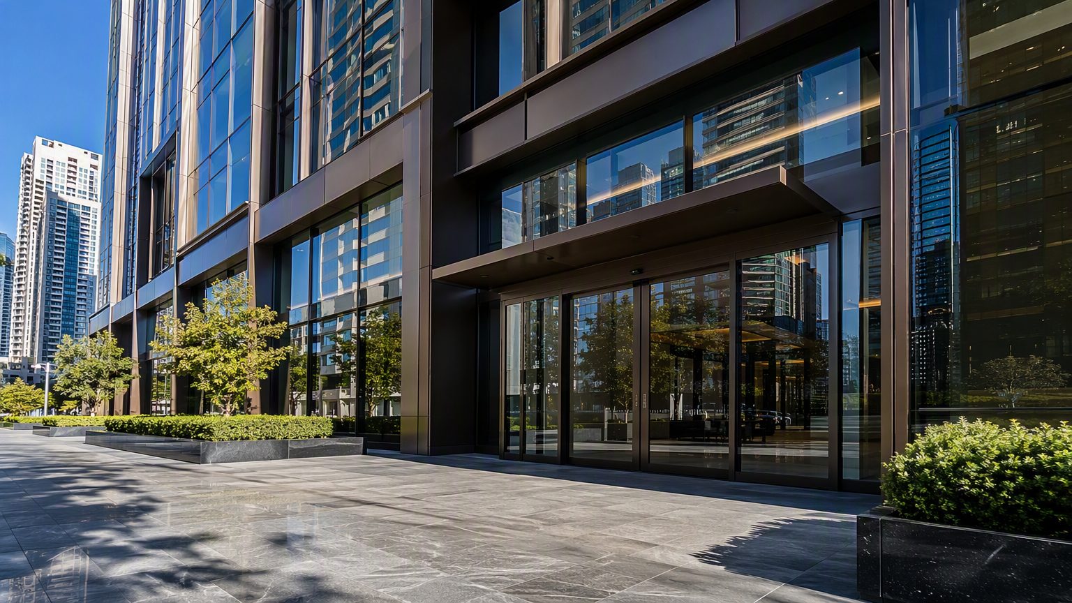 Sydney commercial headquarters with AS2047 certified architectural window and facade installation